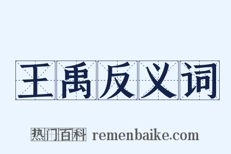 王禹反义词是什么意思的图片